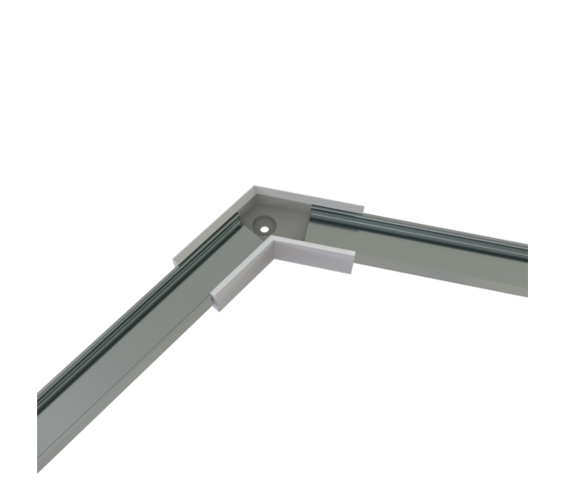 Eckverbinder 120° Silber für LED Profil 301 Silber inklusive 2 Madenschrauben M5 x 4