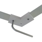 Eckverbinder 120° Silber für LED Profil 301 Silber inklusive 2 Madenschrauben M5 x 4
