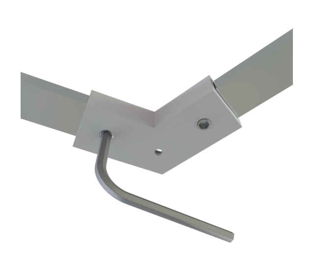 Eckverbinder 120° Silber für LED Profil 301 Silber inklusive 2 Madenschrauben M5 x 4