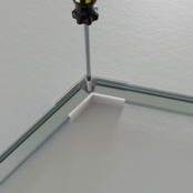 Eckverbinder 120° Silber für LED Profil 301 Silber inklusive 2 Madenschrauben M5 x 4