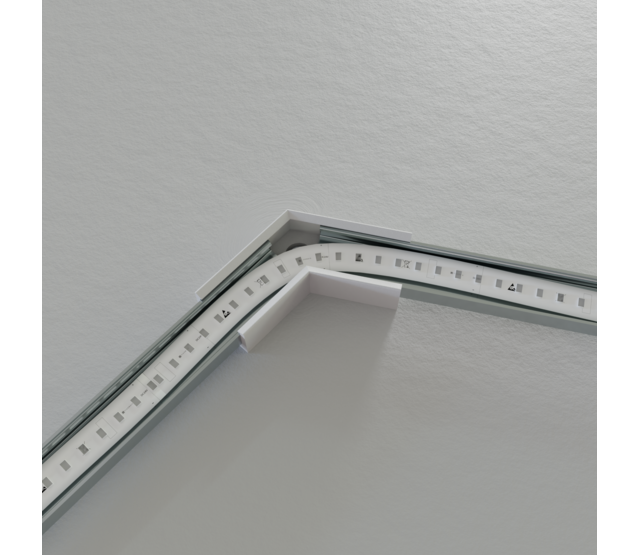 Eckverbinder 120° Silber für LED Profil 301 Silber inklusive 2 Madenschrauben M5 x 4