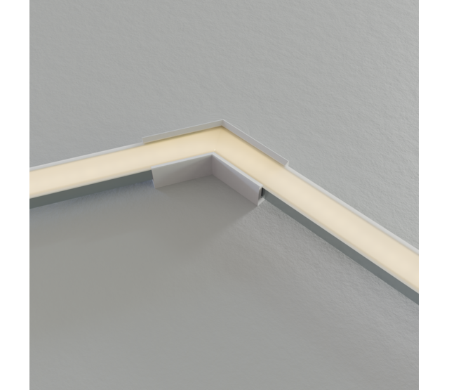 Eckverbinder 120° Silber für LED Profil 301 Silber inklusive 2 Madenschrauben M5 x 4