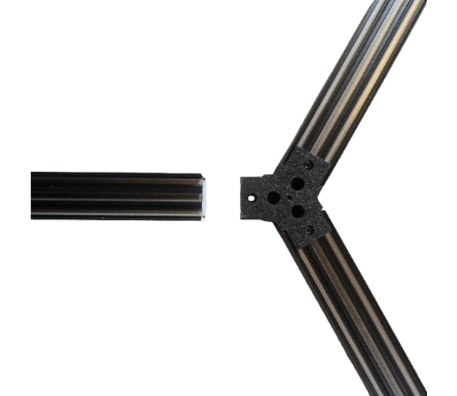 Waben-Y-Verbinder Schwarz für LED Profil N4 Schwarz Serienverbindungsstück – inklusive Schrauben Waben-Y-Verbinder Schwarz für LED Profil N4 Schwarz Serienverbindungsstück – inklusive Schrauben