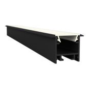 Schwarzes LED-Einbauprofil 15mm x 15,69mm mit Klickabdeckung für LED-Streifen – 303Schwarz | Aluminiumprofil für indirekte Beleuchtung, 15 mm Nutbreite, hochwertige Montage für LED-Technik