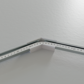 Eck Verbinder 135° Silber für LED Profil 301Silber incl 2 madenschrauben M5 x 4