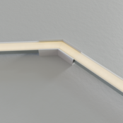 Eck Verbinder 135° Silber für LED Profil 301Silber incl 2 madenschrauben M5 x 4