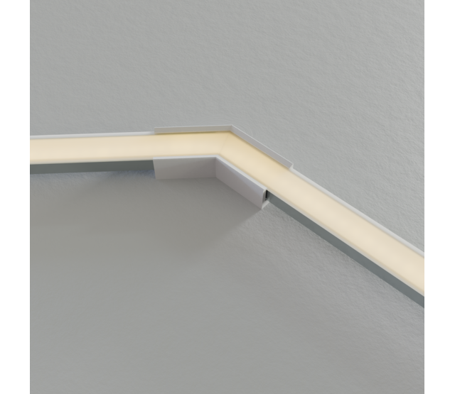 Eckverbinder 135° Silber für LED Profil 301Silber inkl. 2 Madenschrauben M5 x 4
