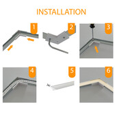 Eckverbinder 135° Silber für LED Profil 301Silber inkl. 2 Madenschrauben M5 x 4