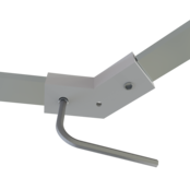 Eck Verbinder 135° Weiss für LED Profil 301Weiss  incl 2 madenschrauben M5 x 4