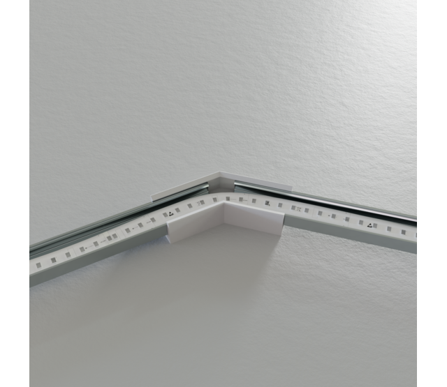 Eck Verbinder 135° Weiss für LED Profil 301Weiss  incl 2 madenschrauben M5 x 4