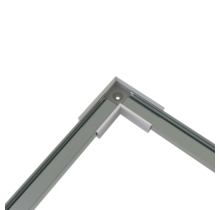 Eckverbinder 90° Silber für LED Profil 301 Silber mit 2 Madenschrauben M5 x 4