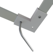 Eckverbinder 90° Silber für LED Profil 301 Silber mit 2 Madenschrauben M5 x 4