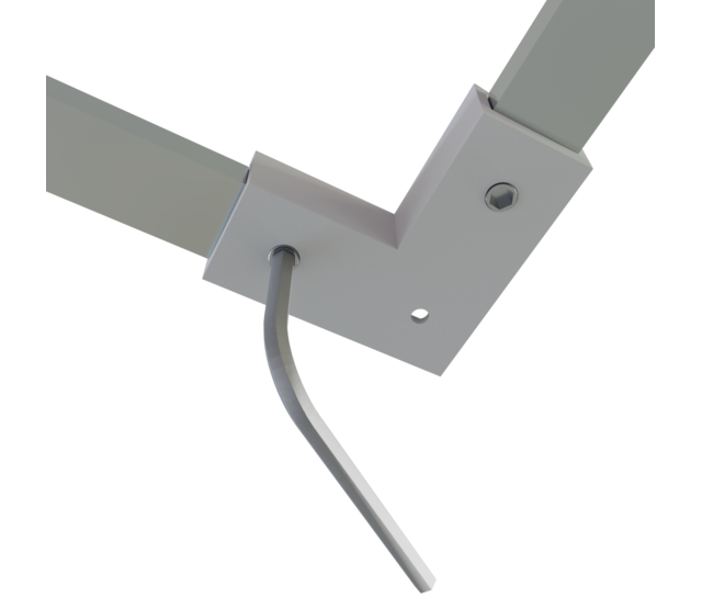 Eck Verbinder 90° Silber für LED Profil 301Silber incl 2 madenschrauben M5 x 4