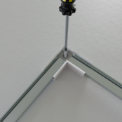 Eckverbinder 90° Silber für LED Profil 301 Silber mit 2 Madenschrauben M5 x 4