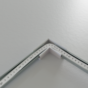 Eckverbinder 90° Silber für LED Profil 301 Silber mit 2 Madenschrauben M5 x 4
