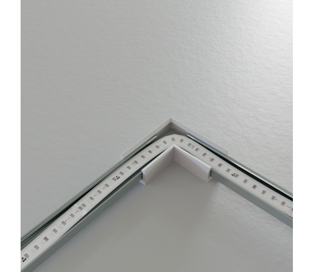 Eckverbinder 90° Silber für LED Profil 301 Silber mit 2 Madenschrauben M5 x 4
