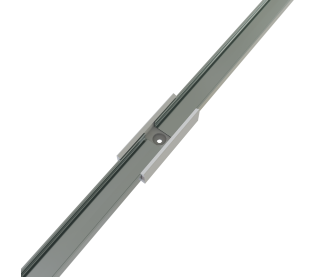 Verbinder 180° Silber für LED Profil 301Silber incl 2 madenschrauben M5 x 4