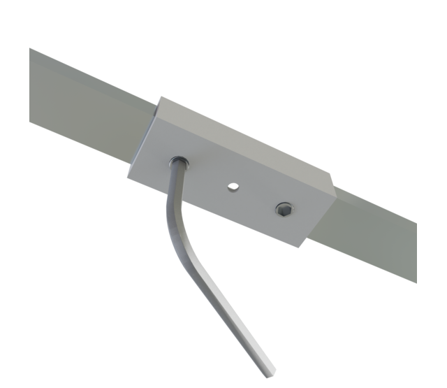 Verbinder 180° Weiss für LED Profil 301Weiss inkl. 2 Madenschrauben M5 x 4