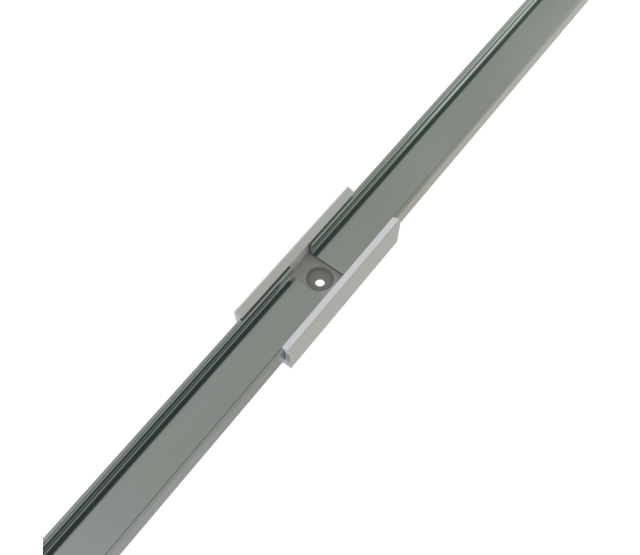 Verbinder 180° Schwarz für LED Profil A1 Schwarz incl. 2 Madenschrauben M5 x 4