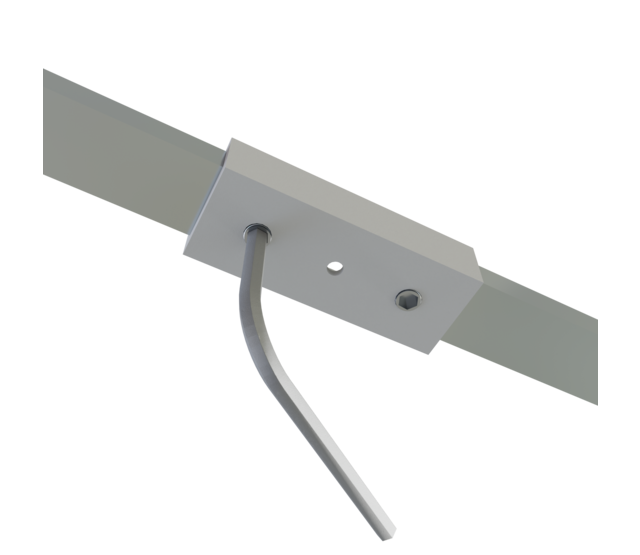 Verbinder 180° Schwarz für LED Profil A1 Schwarz incl. 2 Madenschrauben M5 x 4