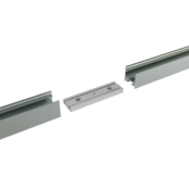 Verbinder 180° Silber für LED Profil 302 Silber inklusive 2 Madenschrauben M5 x 4