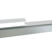 Verbinder 180° Silber für LED Profil 302 Silber inklusive 2 Madenschrauben M5 x 4