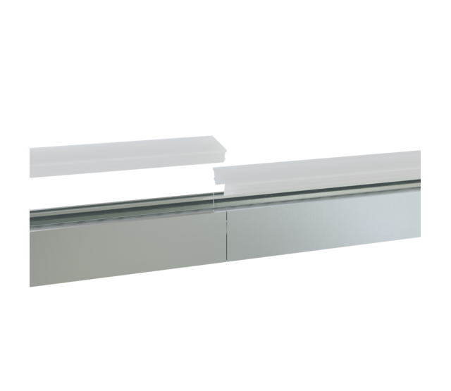 Verbinder 180° Silber für LED Profil 302 Silber inklusive 2 Madenschrauben M5 x 4