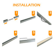 Verbinder 180° Silber für LED Profil 302 Silber inklusive 2 Madenschrauben M5 x 4