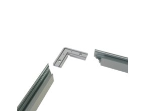 Eckverbinder 90° Silber für LED Profil 302 mit 2 Madenschrauben M5 x 4