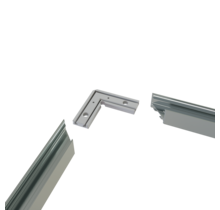 Eckverbinder 90° Weiß für LED Profil 302 Weiss inklusive 2 Madenschrauben M5 x 4