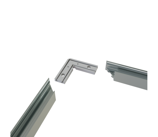 Eckverbinder 90° Weiß für LED Profil 302 Weiss inklusive 2 Madenschrauben M5 x 4