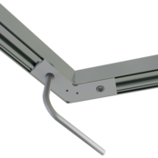 Eckverbinder 120° Weiß für LED Profil 302 Weiß inkl. 2 Madenschrauben M5 x 4