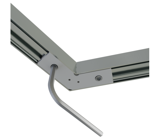 Eck Verbinder 120° Weiss für LED Profil 302Weiss incl 2 madenschrauben M5 x 4