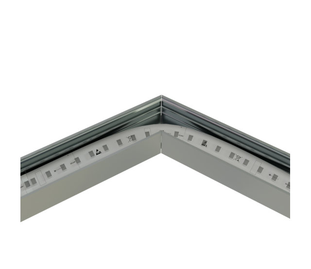 Eckverbinder 120° Weiß für LED Profil 302 Weiß inkl. 2 Madenschrauben M5 x 4