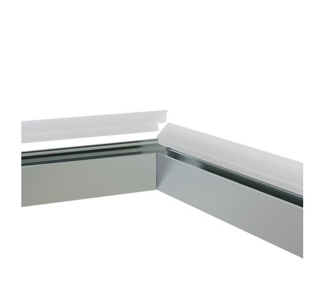 Eckverbinder 120° Weiß für LED Profil 302 Weiß inkl. 2 Madenschrauben M5 x 4