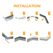 Eck Verbinder 120° Weiss für LED Profil 302Weiss incl 2 madenschrauben M5 x 4