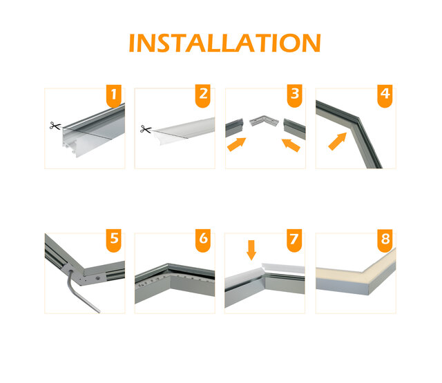 Eck Verbinder 120° Weiss für LED Profil 302Weiss incl 2 madenschrauben M5 x 4