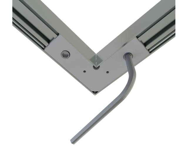 Eckverbinder 120° Schwarz für LED Profil 302Schwarz mit 2 Madenschrauben M5 x 4