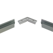 Eckverbinder 120° Schwarz für LED Profil 302Schwarz mit 2 Madenschrauben M5 x 4