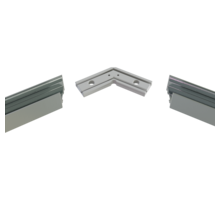 Eckverbinder 120° Schwarz für LED Profil 302Schwarz mit 2 Madenschrauben M5 x 4