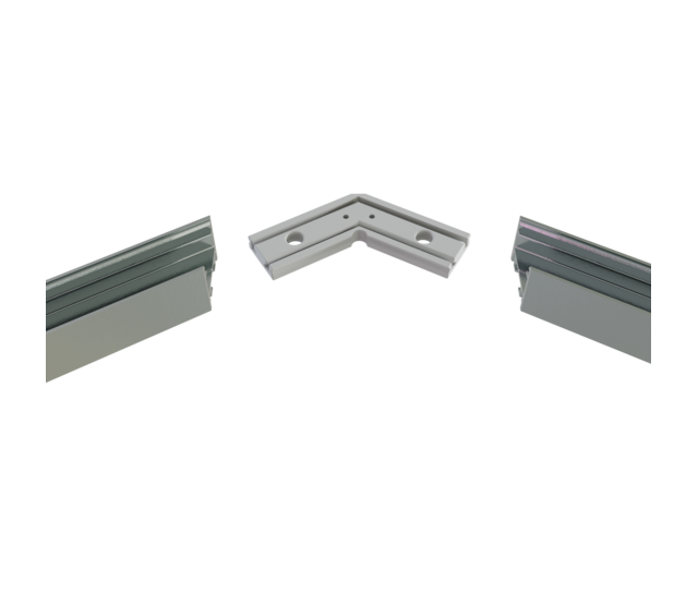 Eckverbinder 120° Schwarz für LED Profil 302Schwarz mit 2 Madenschrauben M5 x 4