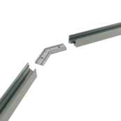 Eckverbinder 135° Silber für LED Profil 302Silber inklusive 2 Madenschrauben M5 x 4