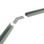 Verbinder für LED-Profile – LED gigant Eckverbinder 135° Silber für LED Profil 302Silber inklusive 2 Madenschrauben M5 x 4