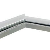 Eckverbinder 135° Silber für LED Profil 302Silber inklusive 2 Madenschrauben M5 x 4