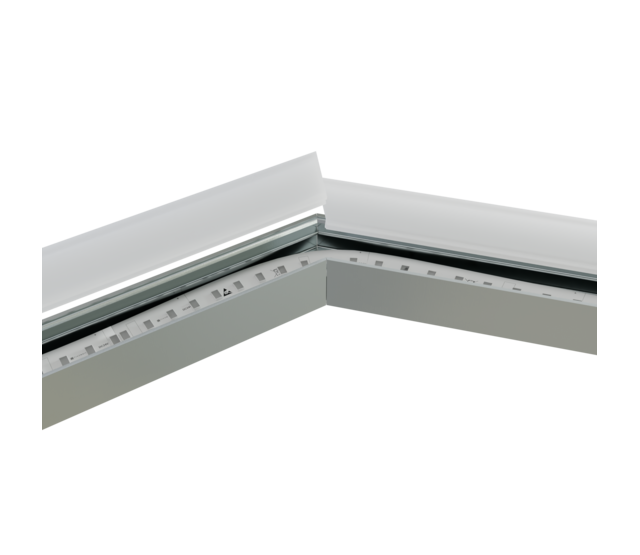 Eckverbinder 135° Silber für LED Profil 302Silber inklusive 2 Madenschrauben M5 x 4