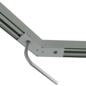Eckverbinder 135° Schwarz für LED Profil 302Schwarz inkl. 2 Madenschrauben M5 x 4