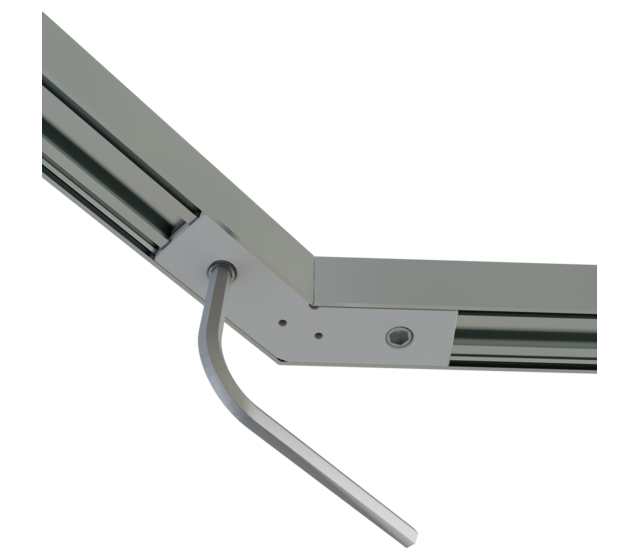 Eckverbinder 135° Schwarz für LED Profil 302Schwarz inkl. 2 Madenschrauben M5 x 4