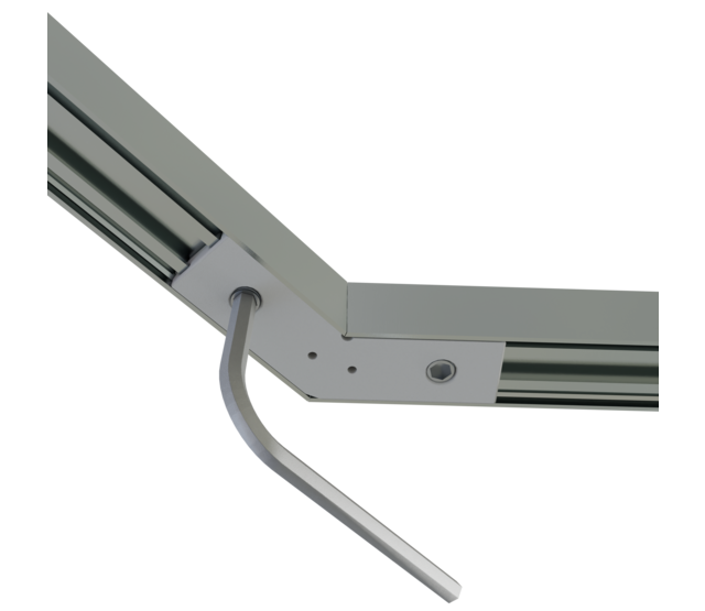 Eck Verbinder 135° Weiss für LED Profil 302Weiss incl 2 madenschrauben M5 x 4