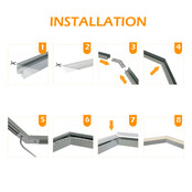Eck Verbinder 135° Weiss für LED Profil 302Weiss incl 2 madenschrauben M5 x 4
