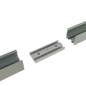 Verbinder 180° Weiß für LED Profil 318 Weiß inklusive 2 Madenschrauben M5 x 4